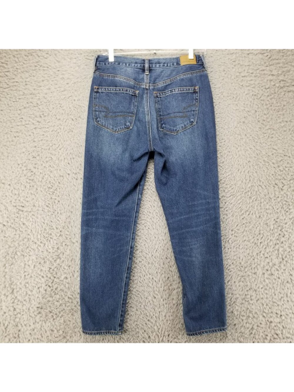 AEO Jeans Womens 4 Blue Cotton Denim Button Fly Hi Rise Girlfriend - Picture 8 of 15